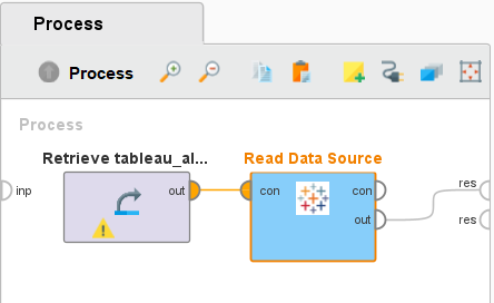 Connect output to result