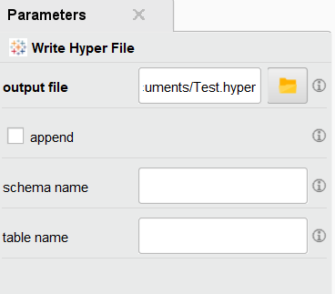 Select the path for the output file