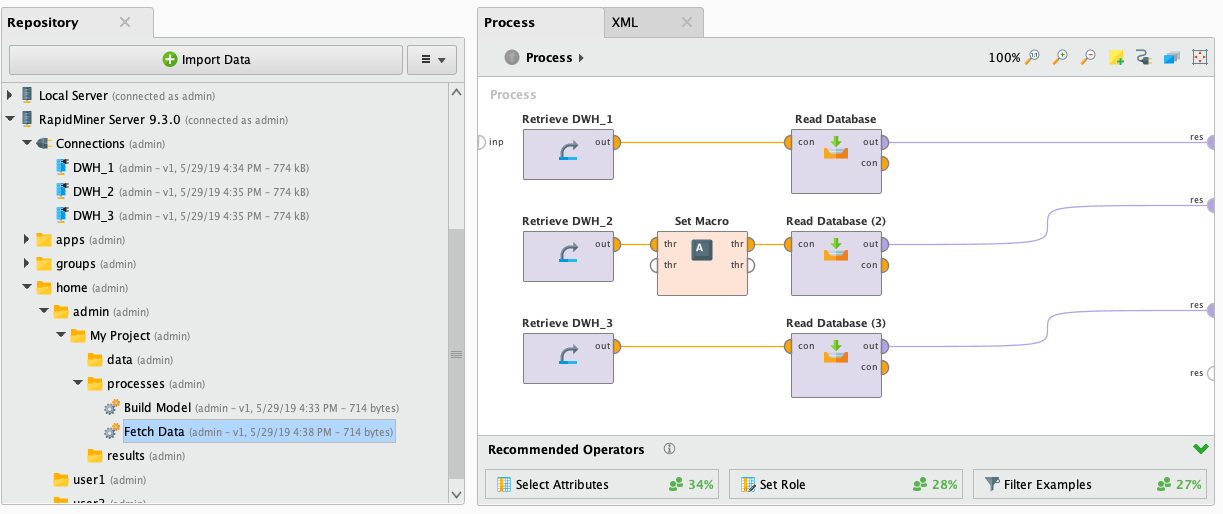 RapidMiner Studio Connection